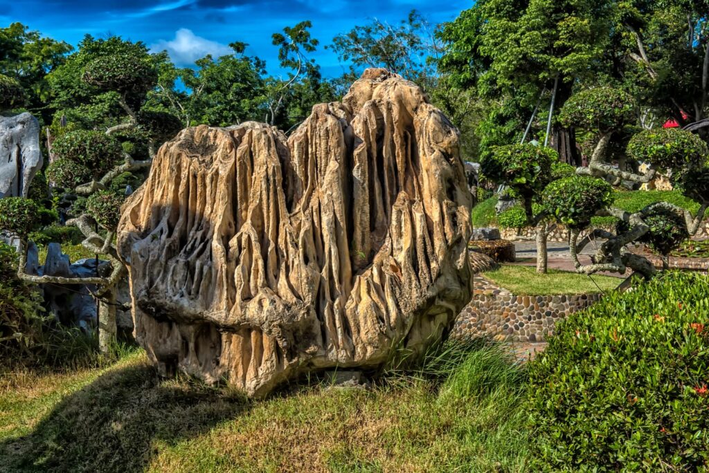 unusual stone at the million years stone park in pattaya